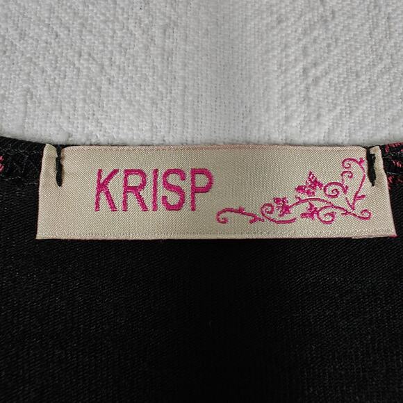 Krisp Maroon Black Floral V Neck Knot Dress Size 14 US 18 UK - Picture 6 of 9